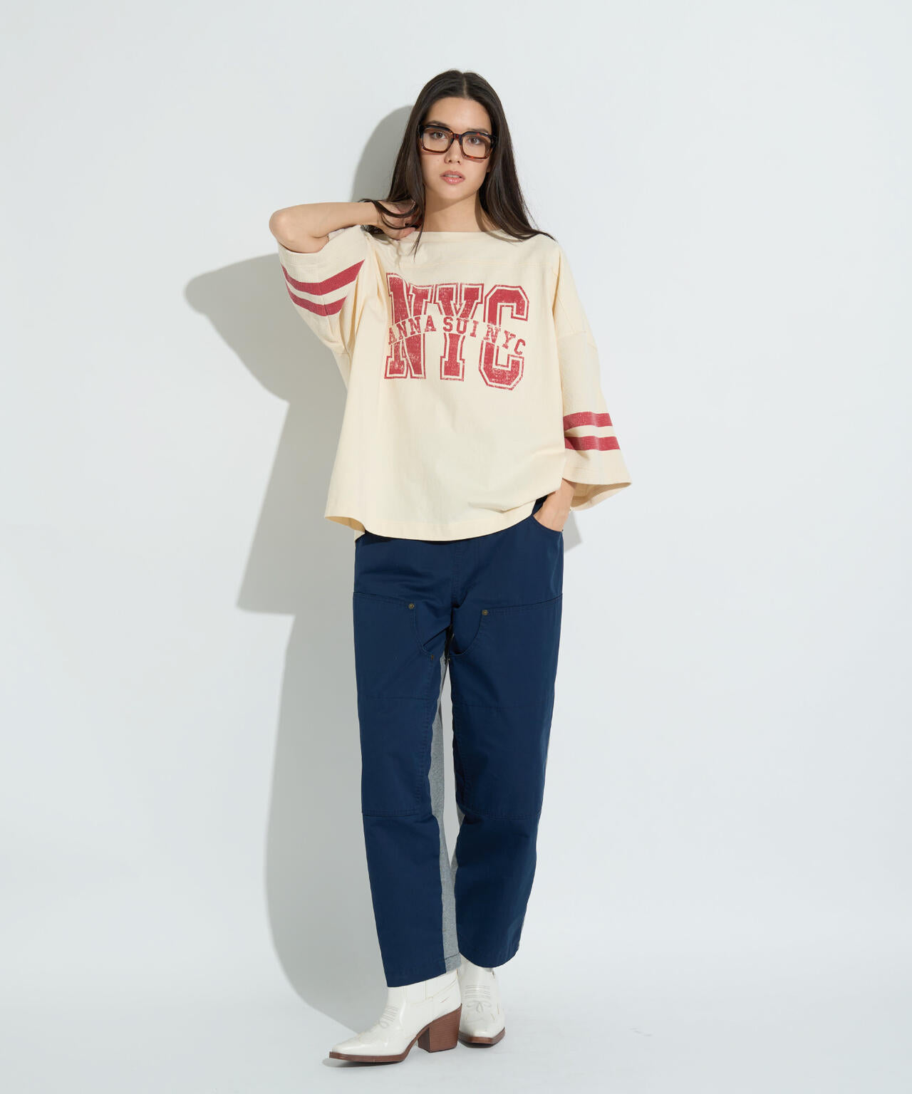 ANNA SUI NYC/アナ スイ エヌワイシー/ワッフルロングスリーブTシャツ