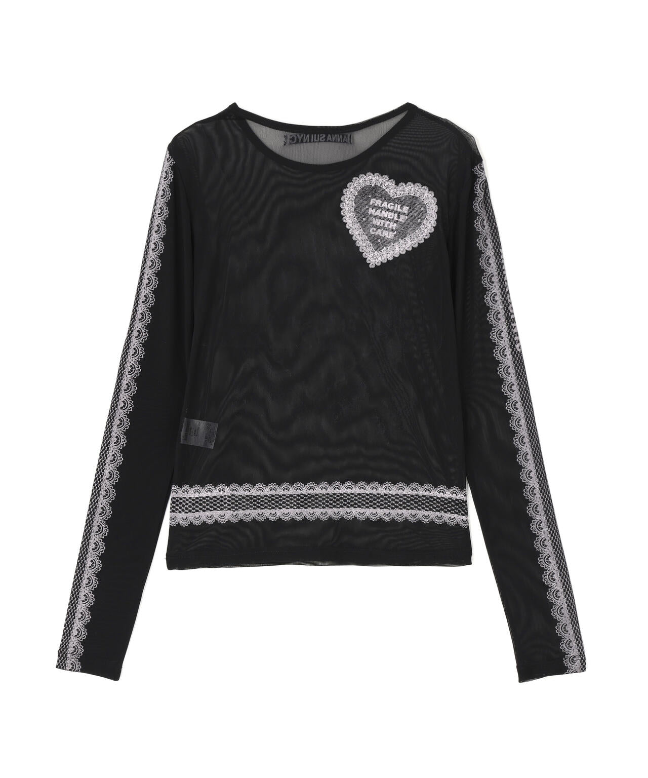 ANNA SUI NYC/アナ スイ エヌワイシー/レースプリントシアートップス