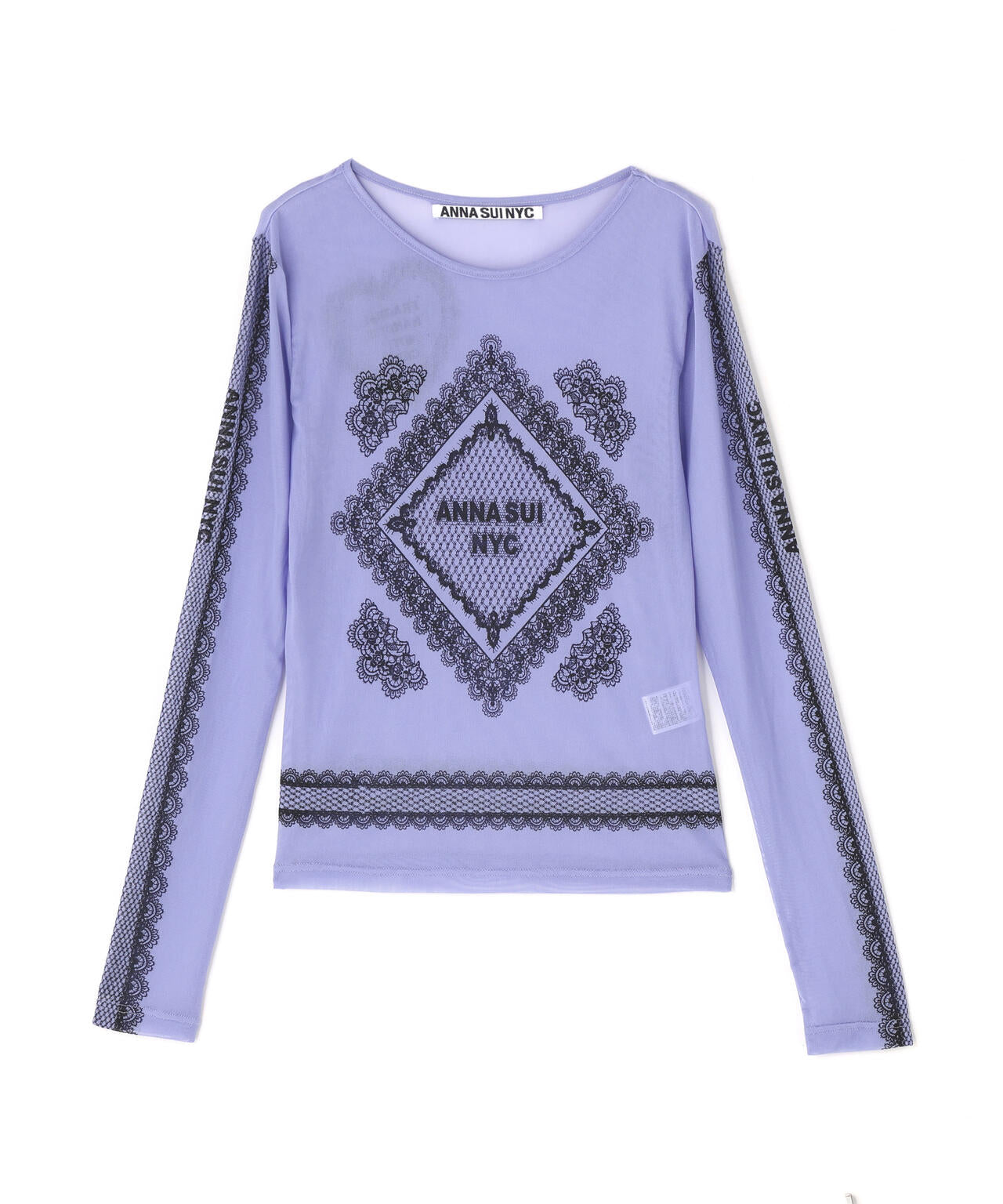 ANNA SUI NYC/アナ スイ エヌワイシー/レースプリントシアートップス