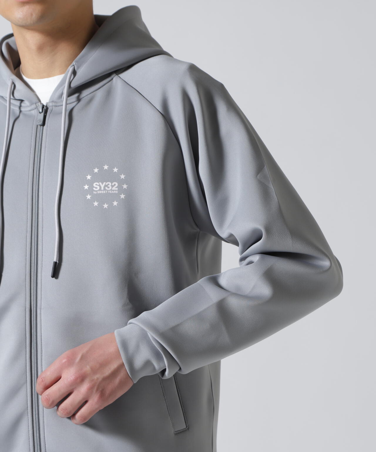 SY32 by SWEET YEARS /エスワイサーティトゥ バイ スィートイヤーズ/DOUBLE KNIT MULTI LOGO ZIP