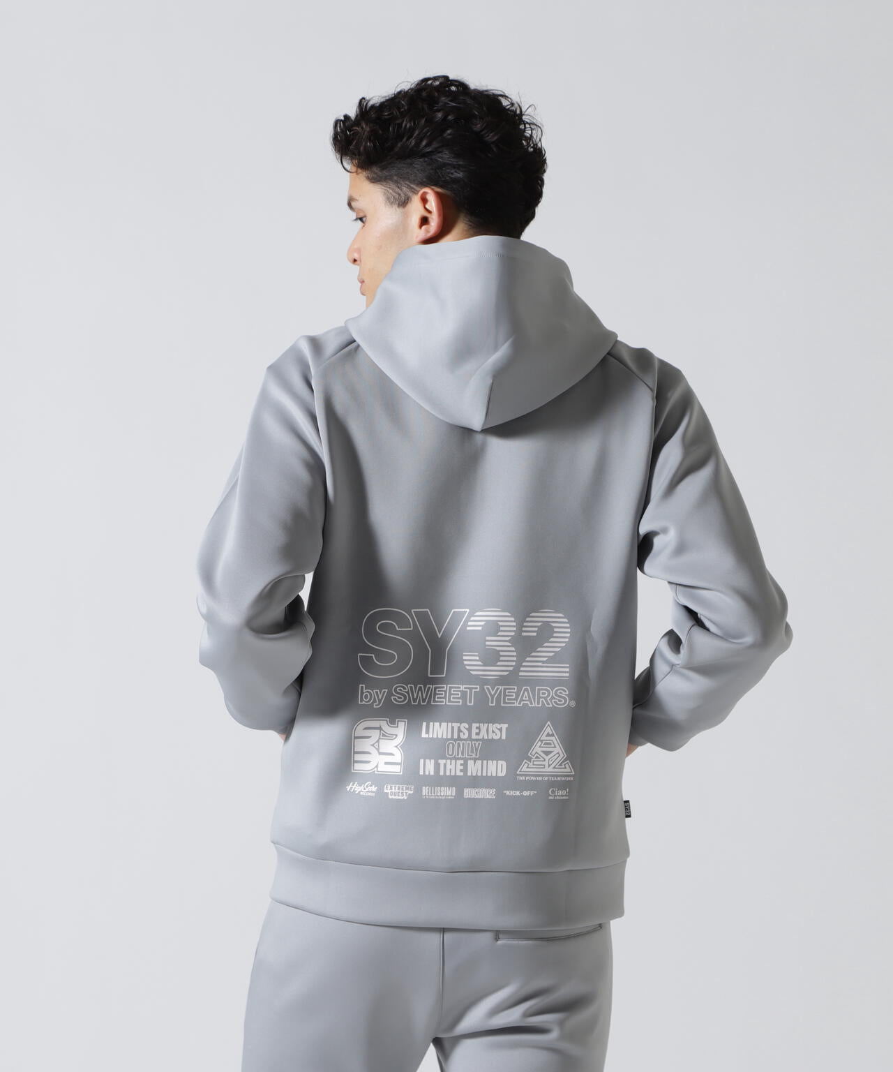 SY32 by SWEET YEARS /エスワイサーティトゥ バイ スィートイヤーズ/DOUBLE KNIT MULTI LOGO ZIP