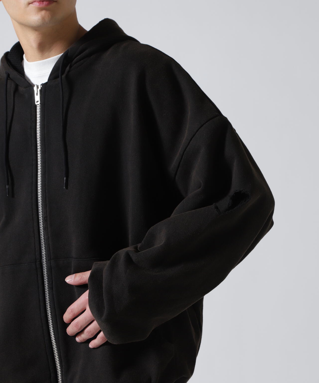 GEN_DAI/ゲンダイ/DAMAGE ZIP HOODIE