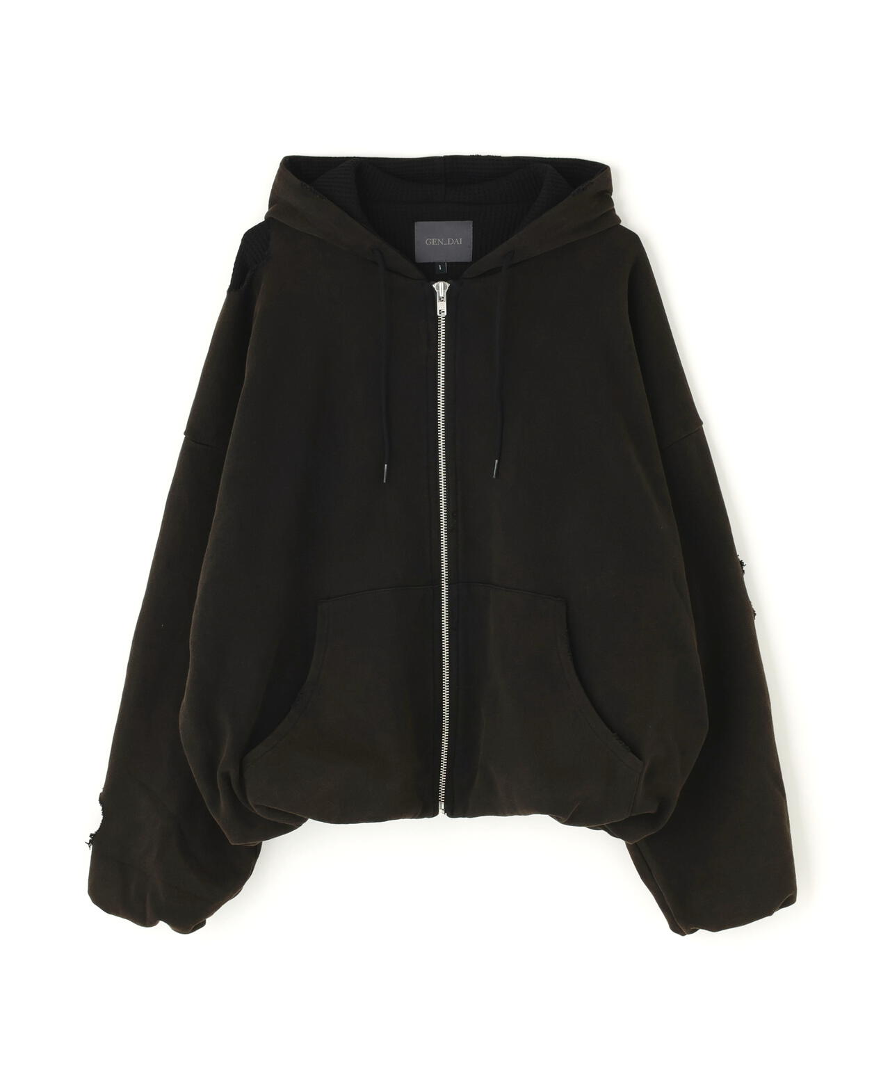 GEN_DAI/ゲンダイ/DAMAGE ZIP HOODIE