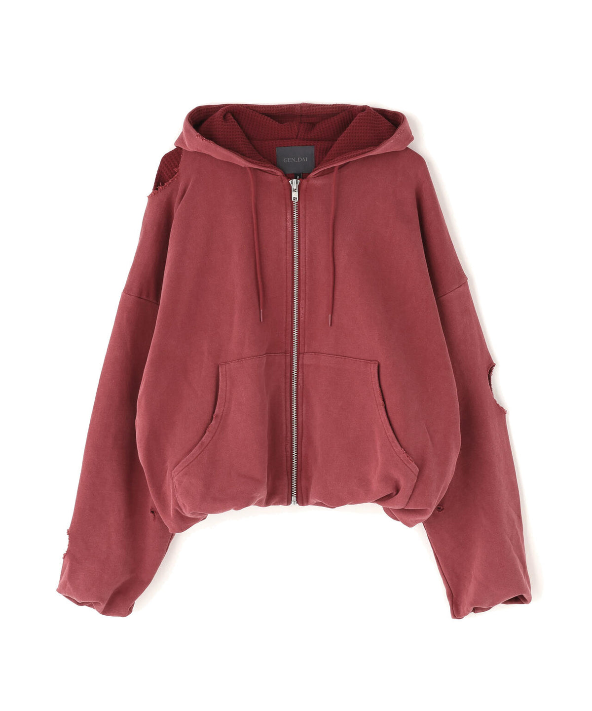 GEN_DAI/ゲンダイ/DAMAGE ZIP HOODIE