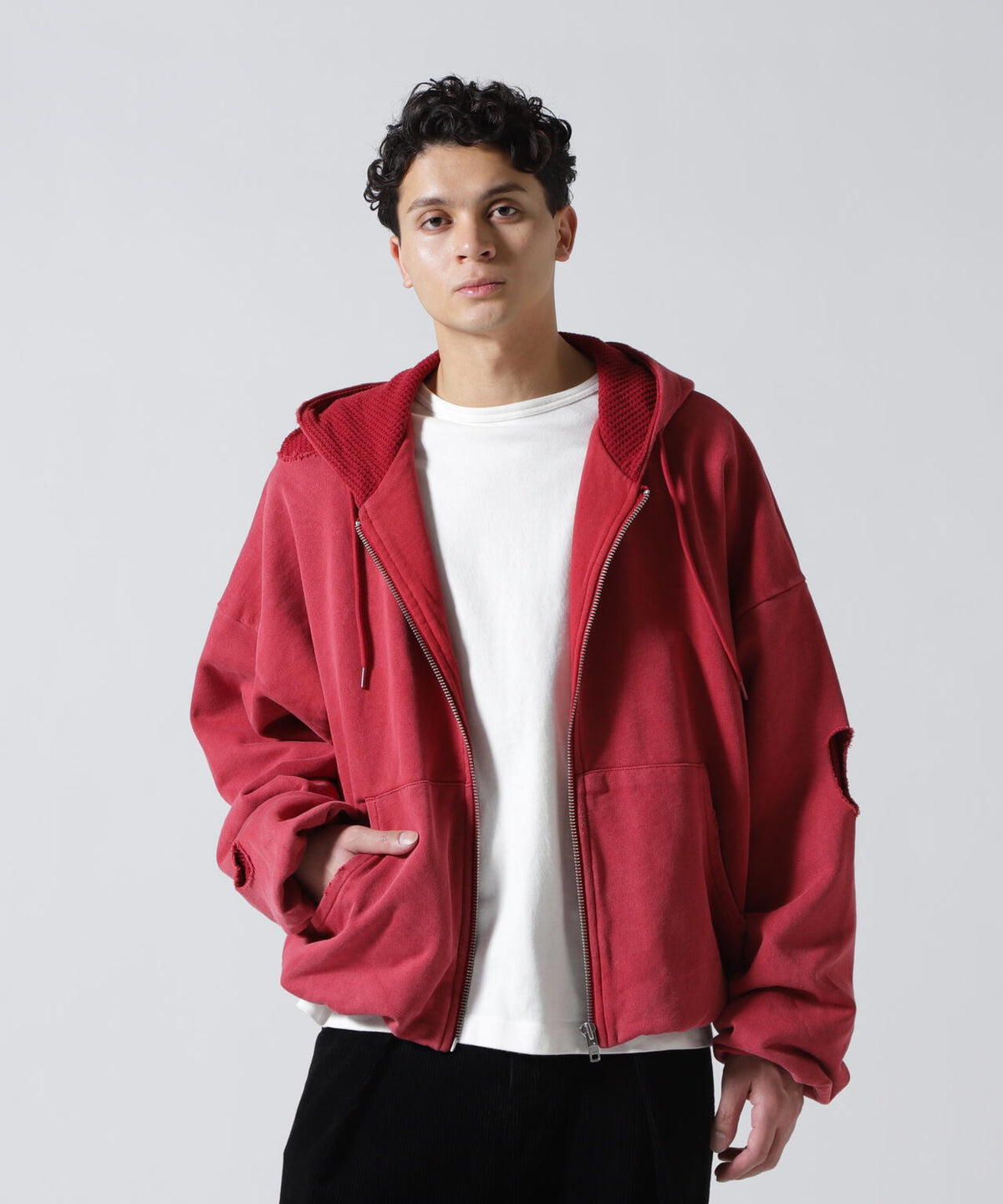 GEN_DAI/ゲンダイ/DAMAGE ZIP HOODIE