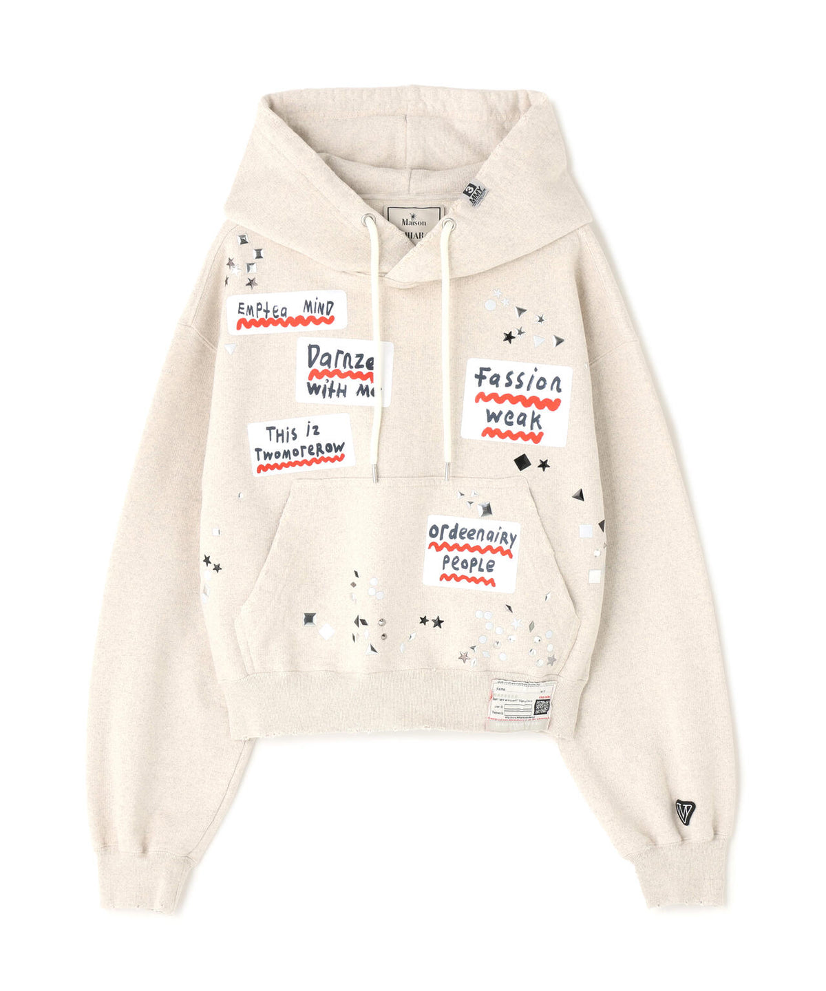 Maison MIHARAYASUHIRO/メゾン ミハラヤスヒロ/Embellished Sticker Hoodie