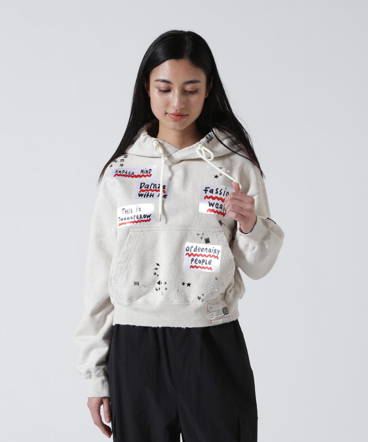 Maison MIHARAYASUHIRO/メゾン ミハラヤスヒロ/Embellished Sticker Hoodie
