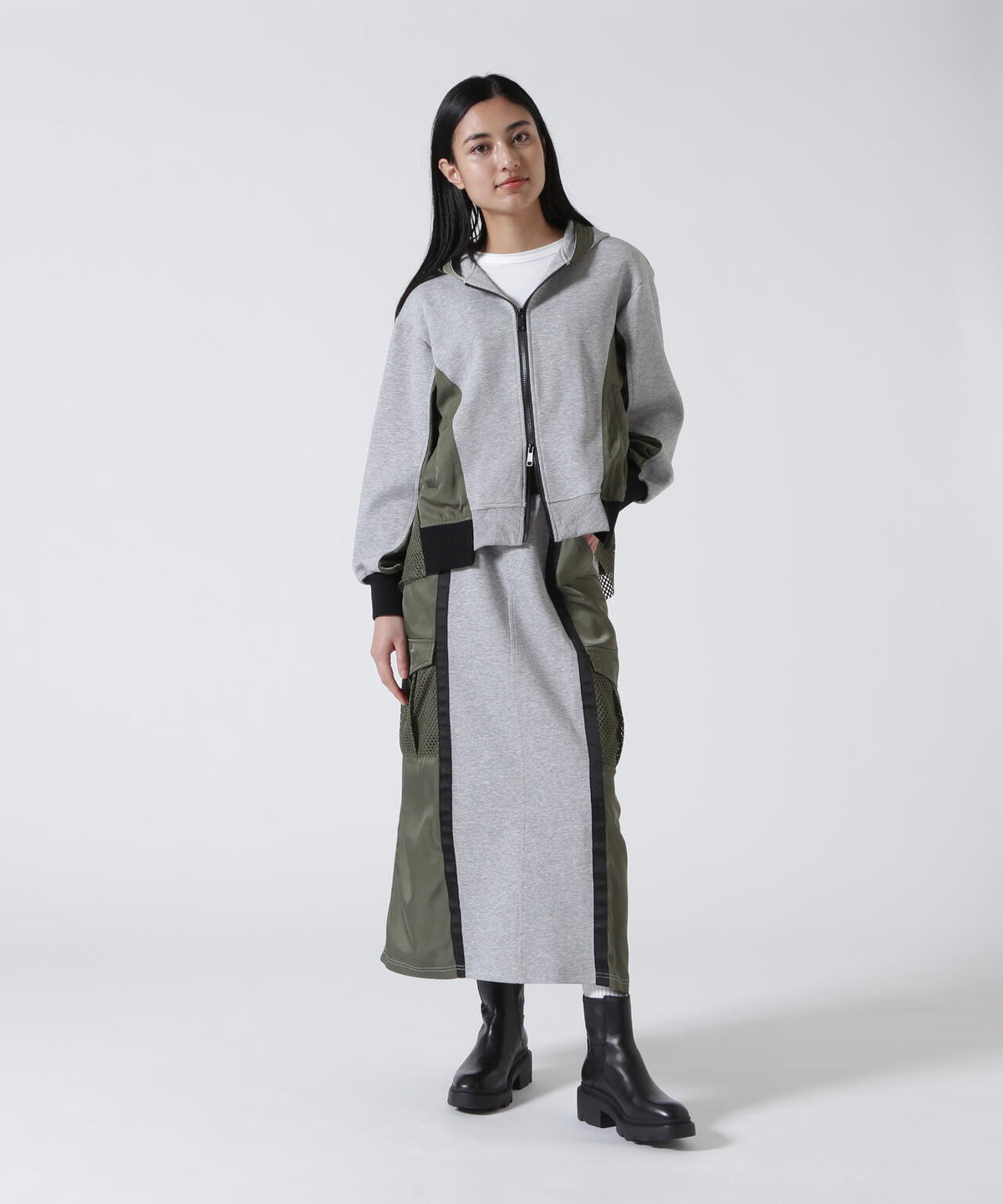 Risley/リズレー/Back mesh hoodie