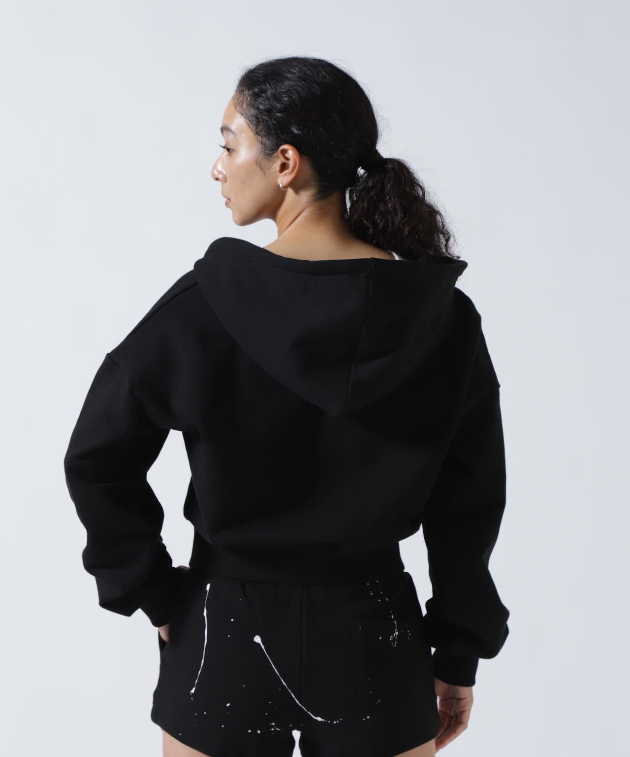 MITSUKI/ミツキ/ペイントフードジップアップパーカー