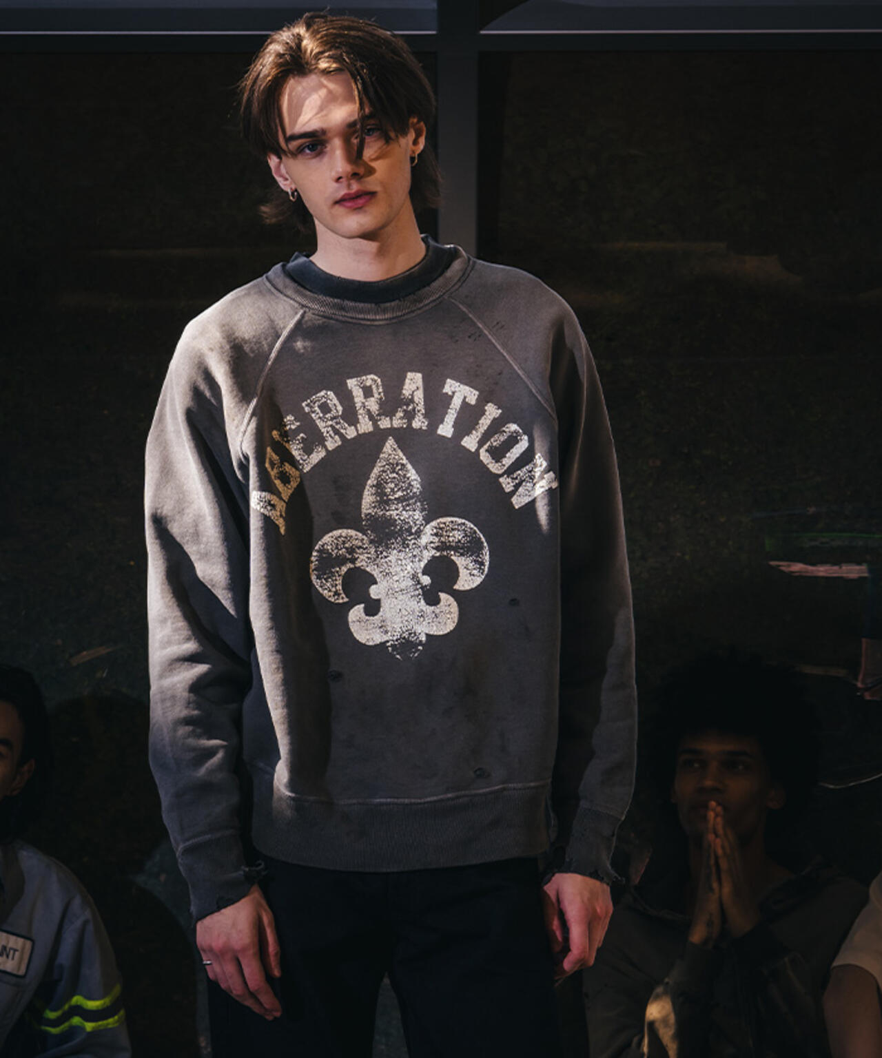 SAINT MICHAEL/セントマイケル/CREW NECK SWEAT/ABBERATION/CHARCOAL