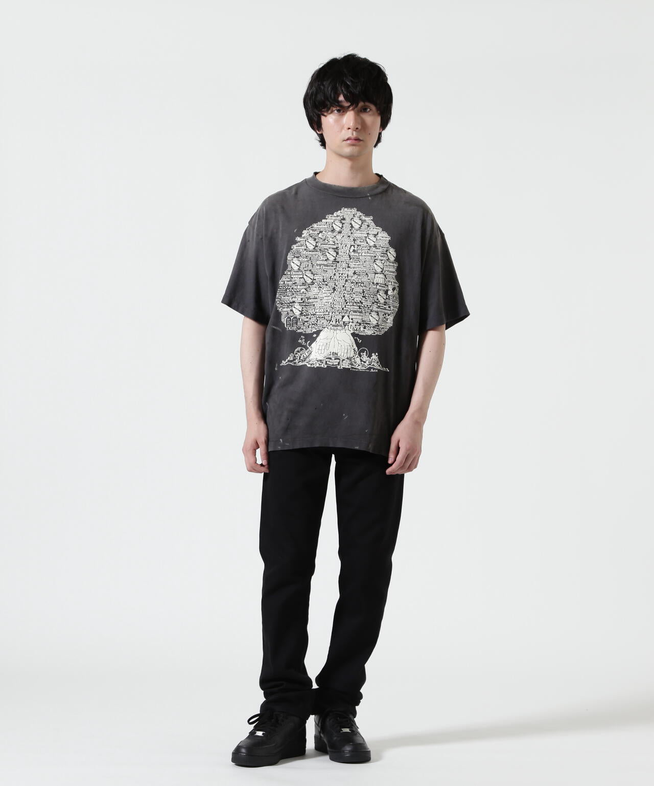 SAINT MICHAEL/セントマイケル/SS T-SHIRT/TREE/BLACK