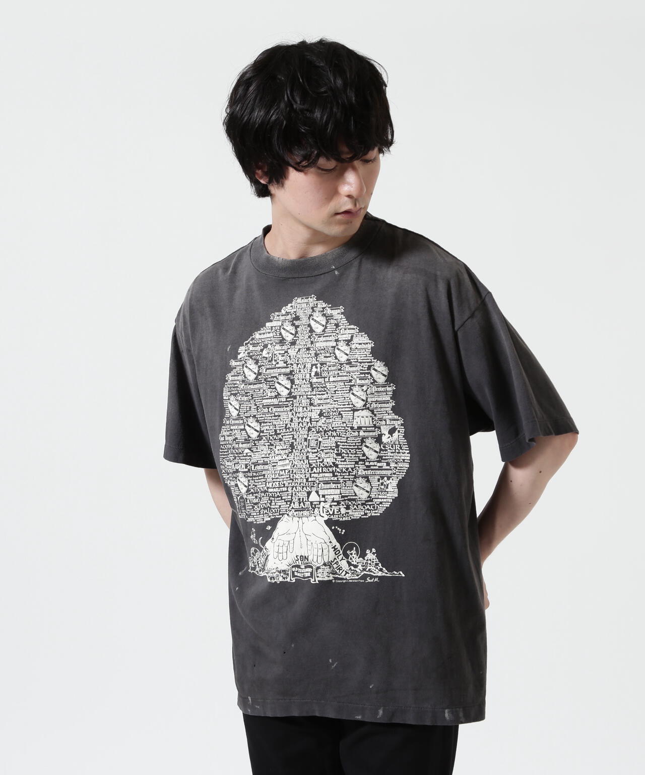 SAINT MICHAEL/セントマイケル/SS T-SHIRT/TREE/BLACK