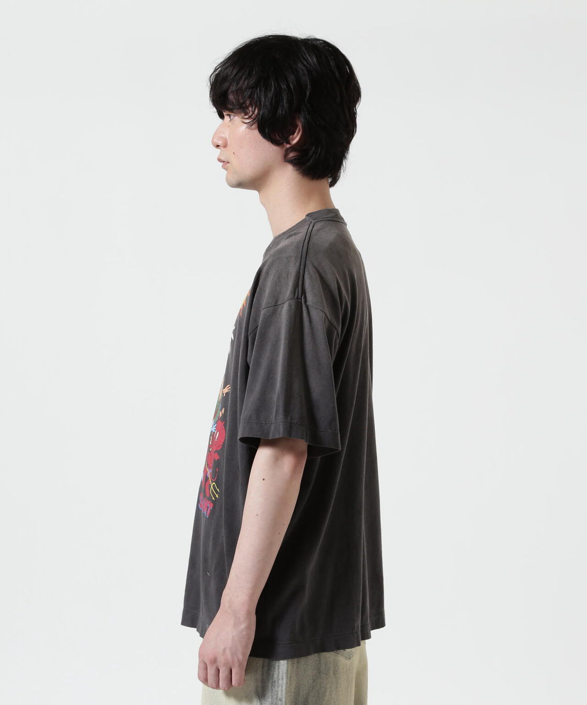 SAINT MICHAEL/セントマイケル/SS T-SHIRT/ALMITHY SAINT/BLACK