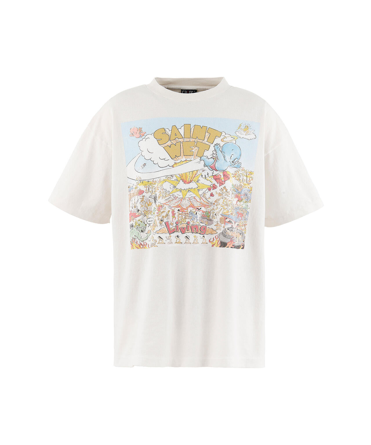 SAINT MICHAEL/セントマイケル/SS T-SHIRT/SAINT WET/WHITE