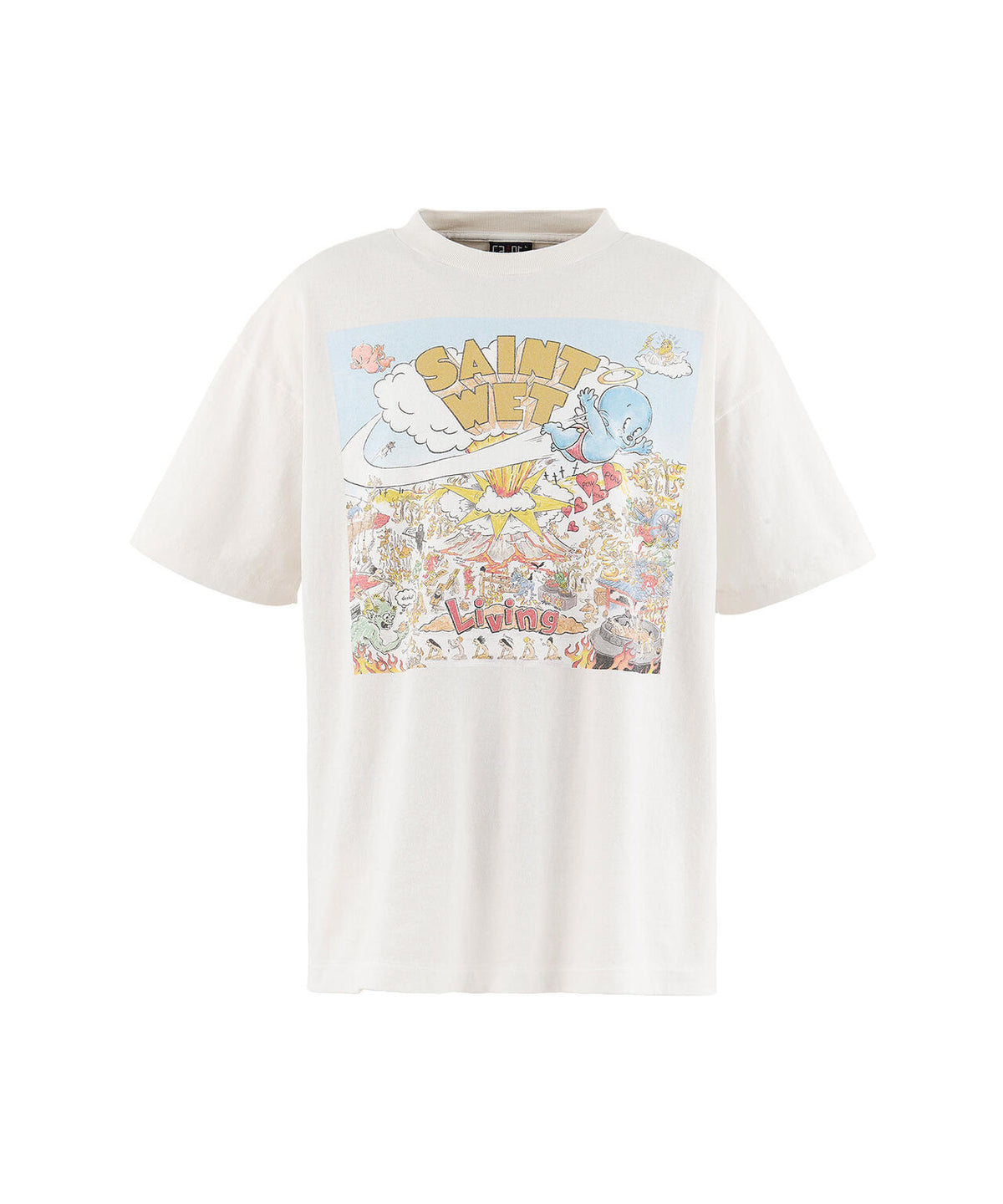 SAINT MICHAEL/セントマイケル/SS T-SHIRT/SAINT WET/WHITE