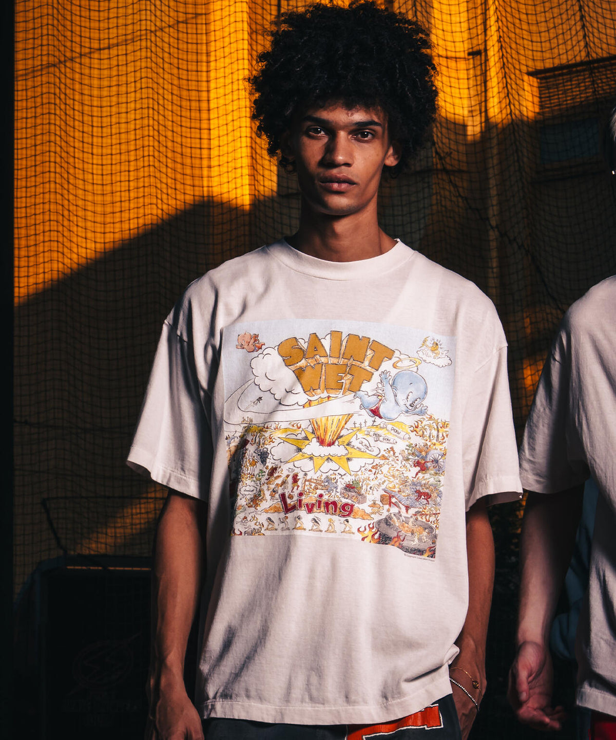 SAINT MICHAEL/セントマイケル/SS T-SHIRT/SAINT WET/WHITE