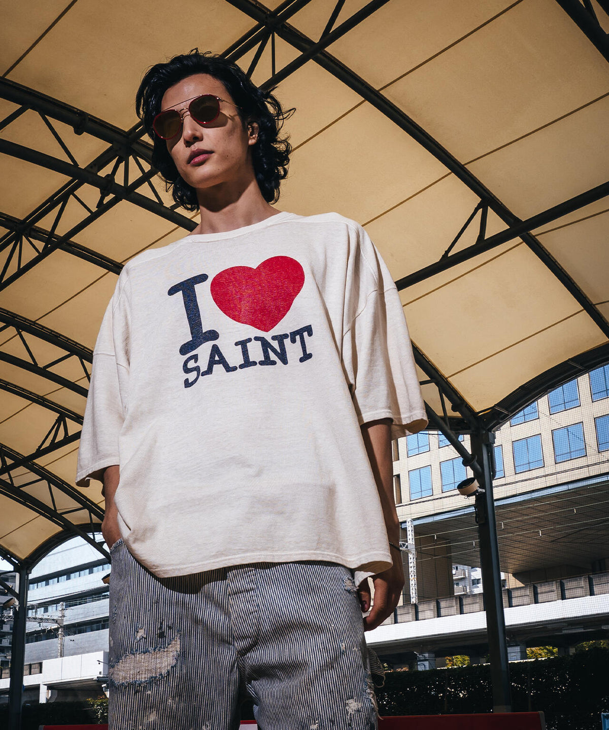 SAINT MICHAEL/セントマイケル/SS T-SHIRT/FOOTBALL/WHITE