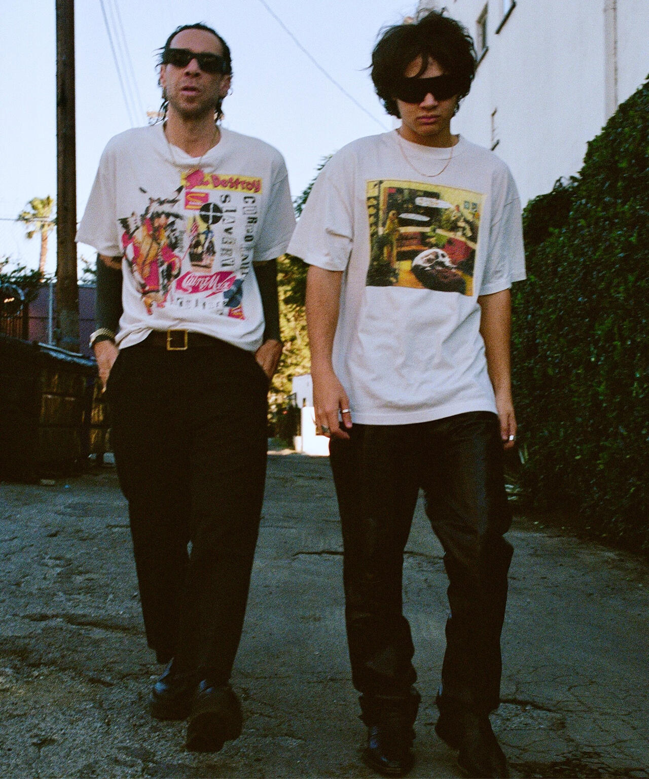 SAINT MICHAEL/セントマイケル/JR_SS T-SHIRT / DESTROY / WHITE