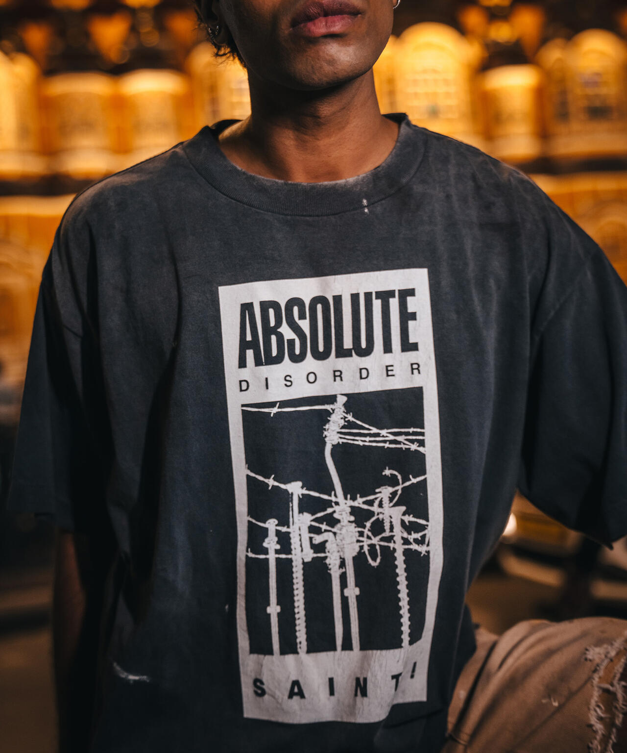 SAINT MICHAEL/セントマイケル/KK_SS T-SHIRT/ABSOLUTE/BLACK