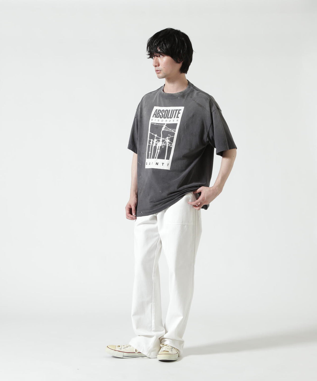 SAINT MICHAEL/セントマイケル/KK_SS T-SHIRT/ABSOLUTE/BLACK