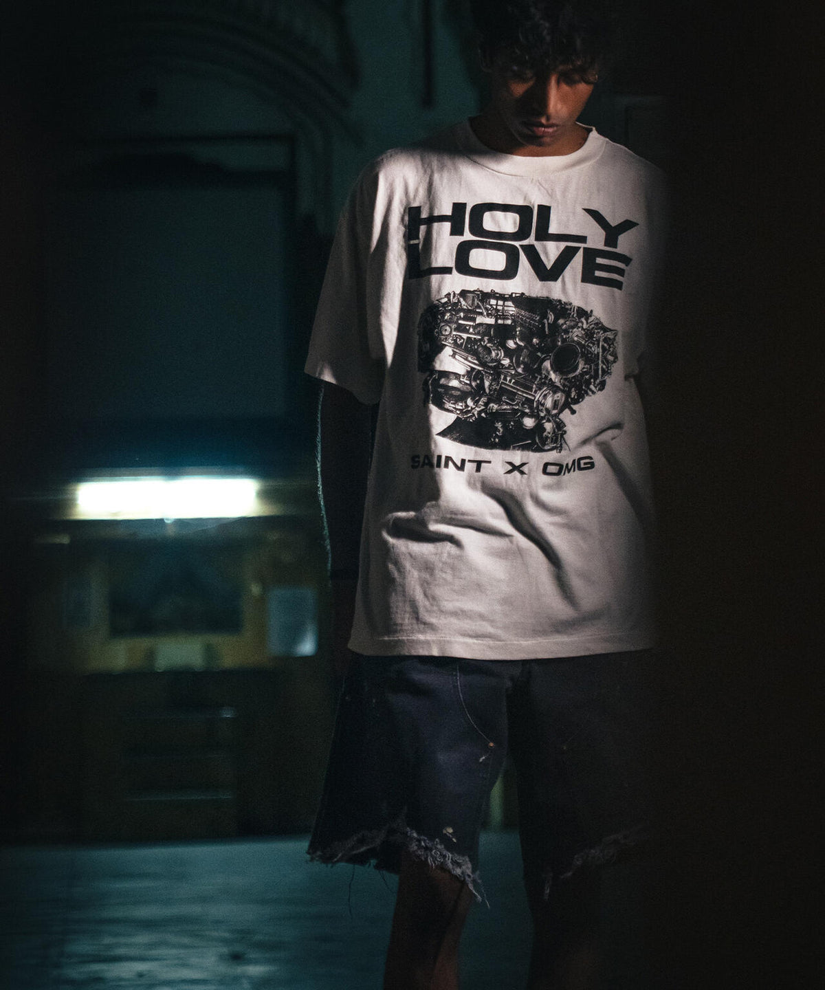 SAINT MICHAEL/セントマイケル/KK_SS T-SHIRT/HOLY LOVE/WHITE