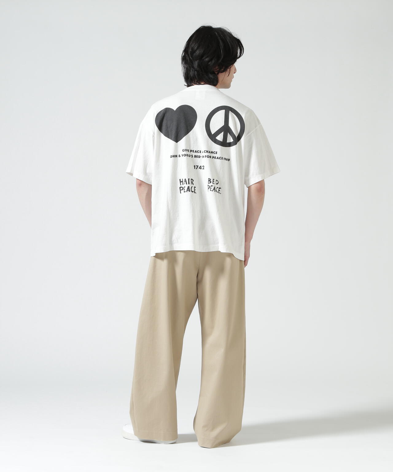 SAINT MICHAEL/セントマイケル/JL_SS T-SHIRT / IMAGINE PEACE / WHITE