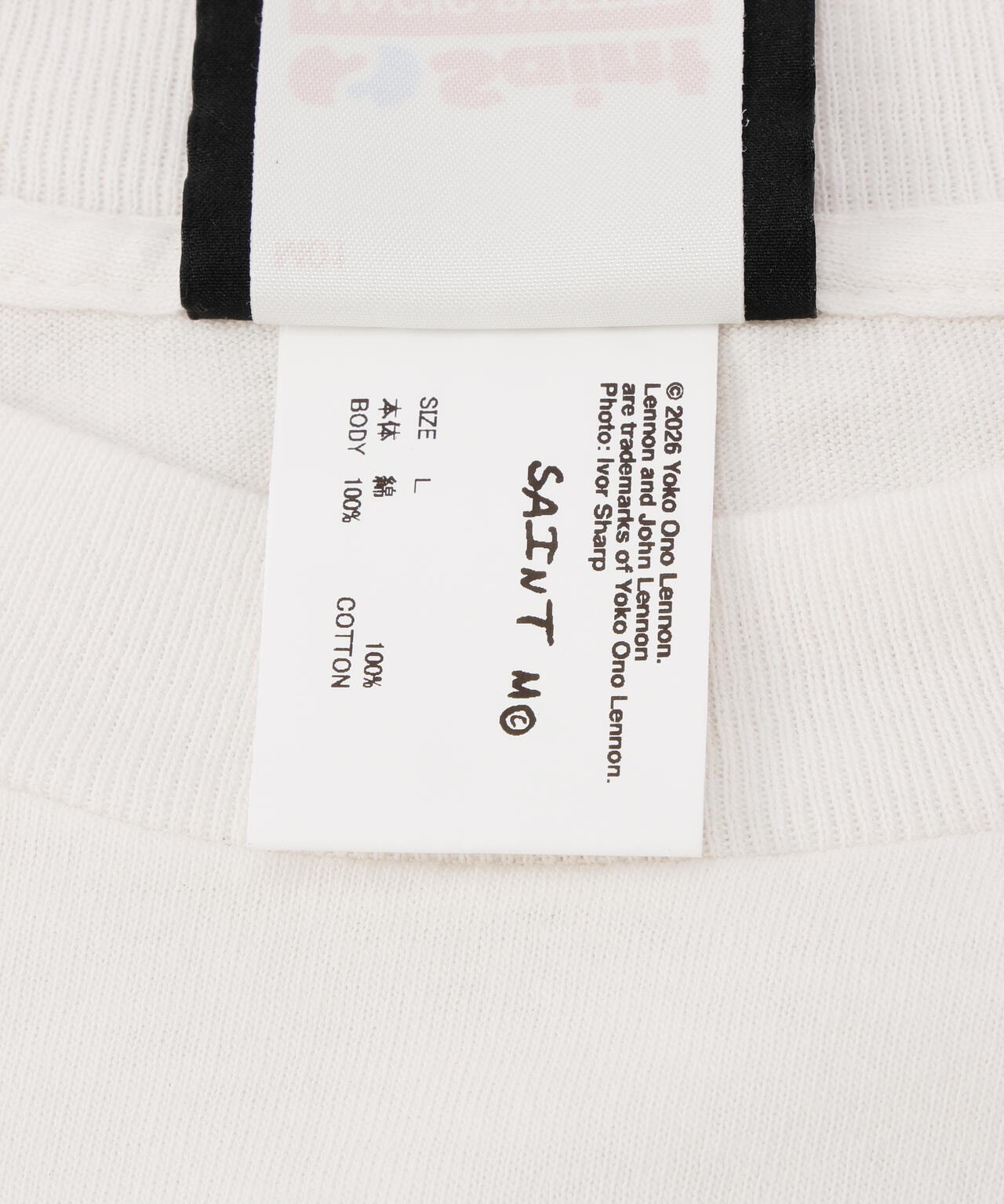 SAINT MICHAEL/セントマイケル/JL_SS T-SHIRT / IMAGINE PEACE / WHITE