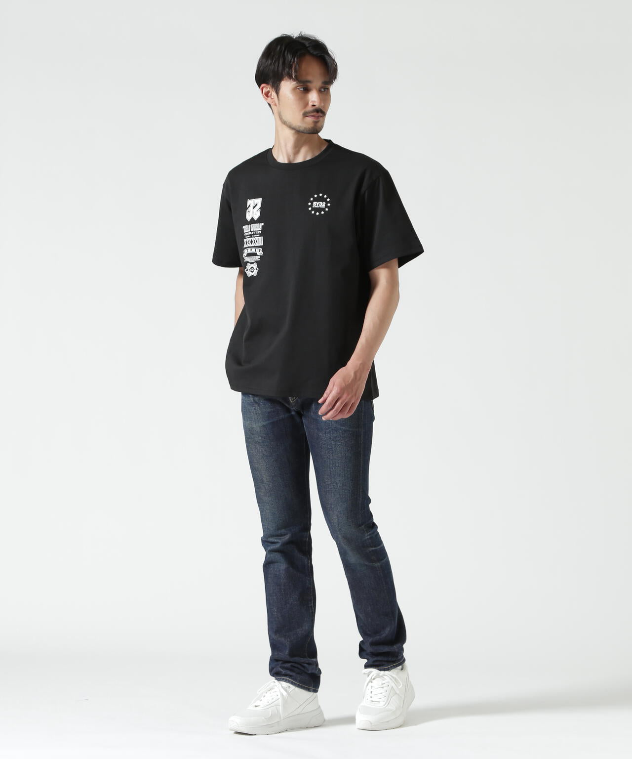 SY32 by SWEET YEARS /MULTI LOGO TEE