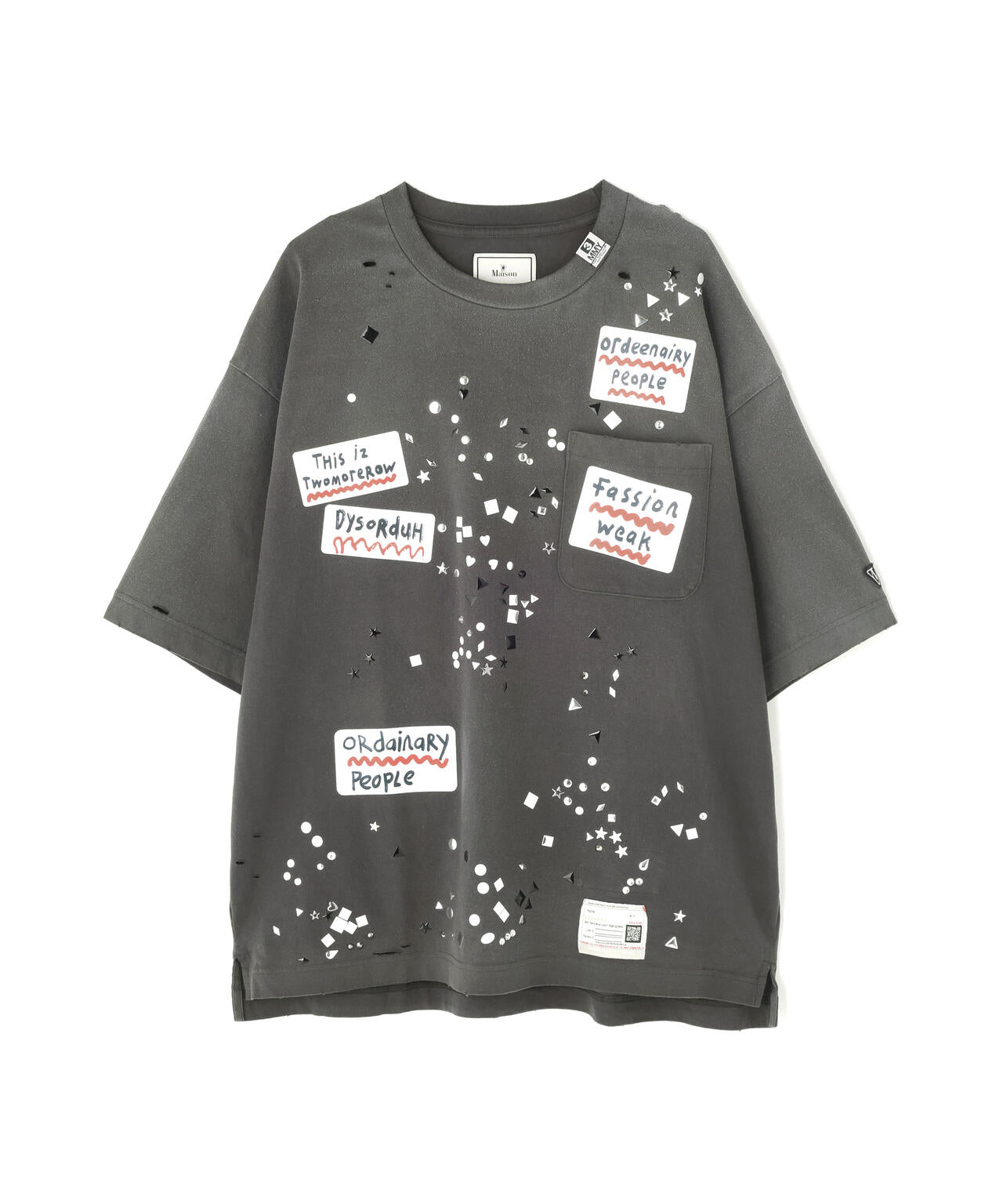 Maison MIHARAYASUHIRO/メゾン ミハラヤスヒロ/EMBELLISHED STICKER TEE