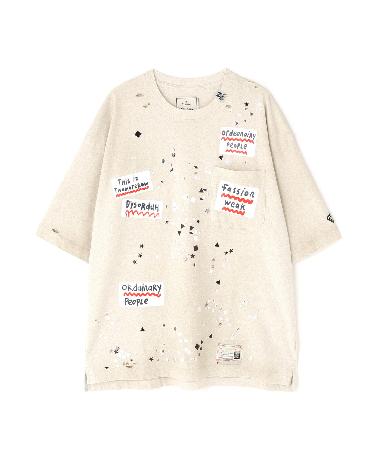 Maison MIHARAYASUHIRO/メゾン ミハラヤスヒロ/EMBELLISHED STICKER TEE