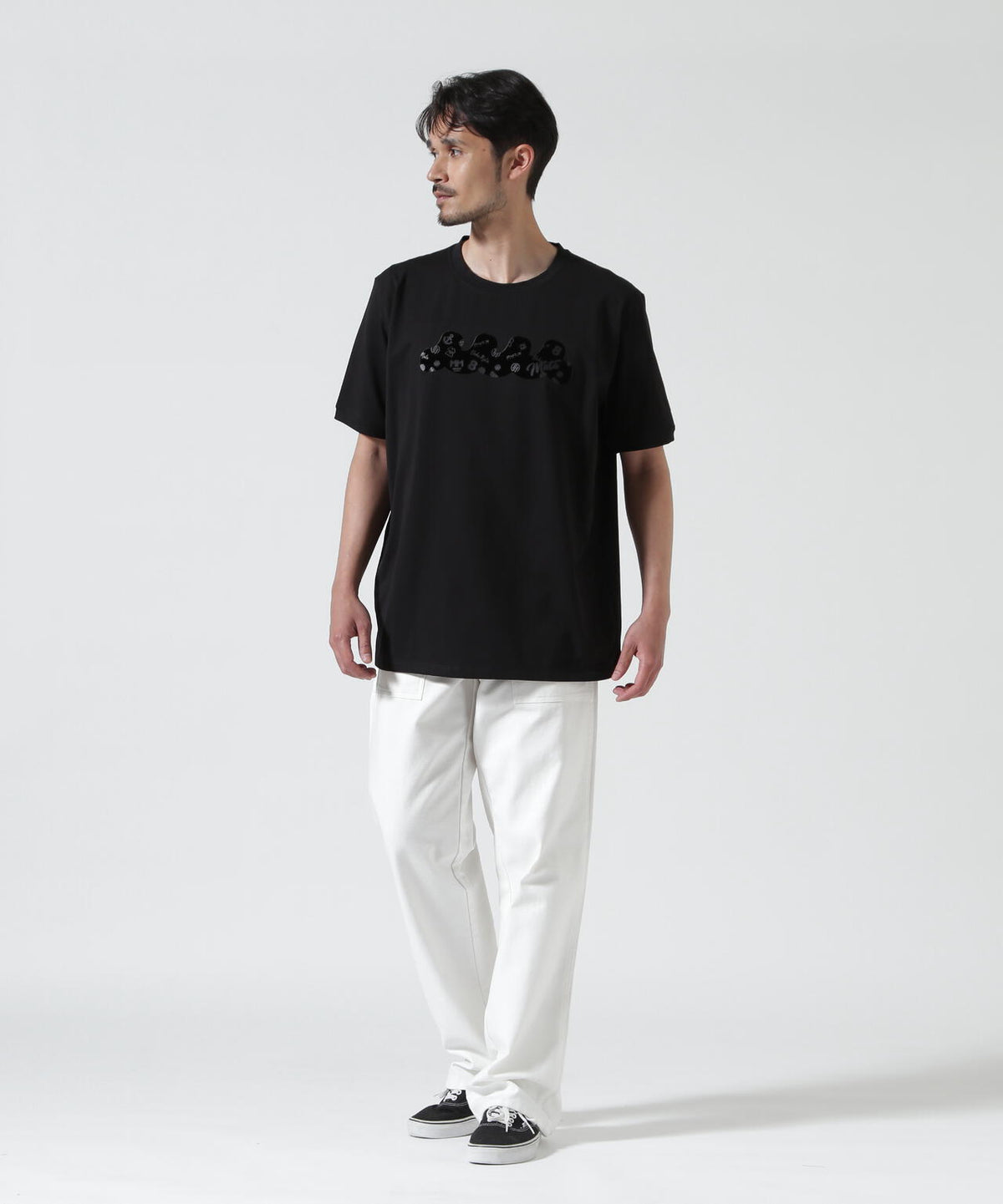 muta MARINE/ムータ マリン/別注フロッキーWAVE Tシャツ