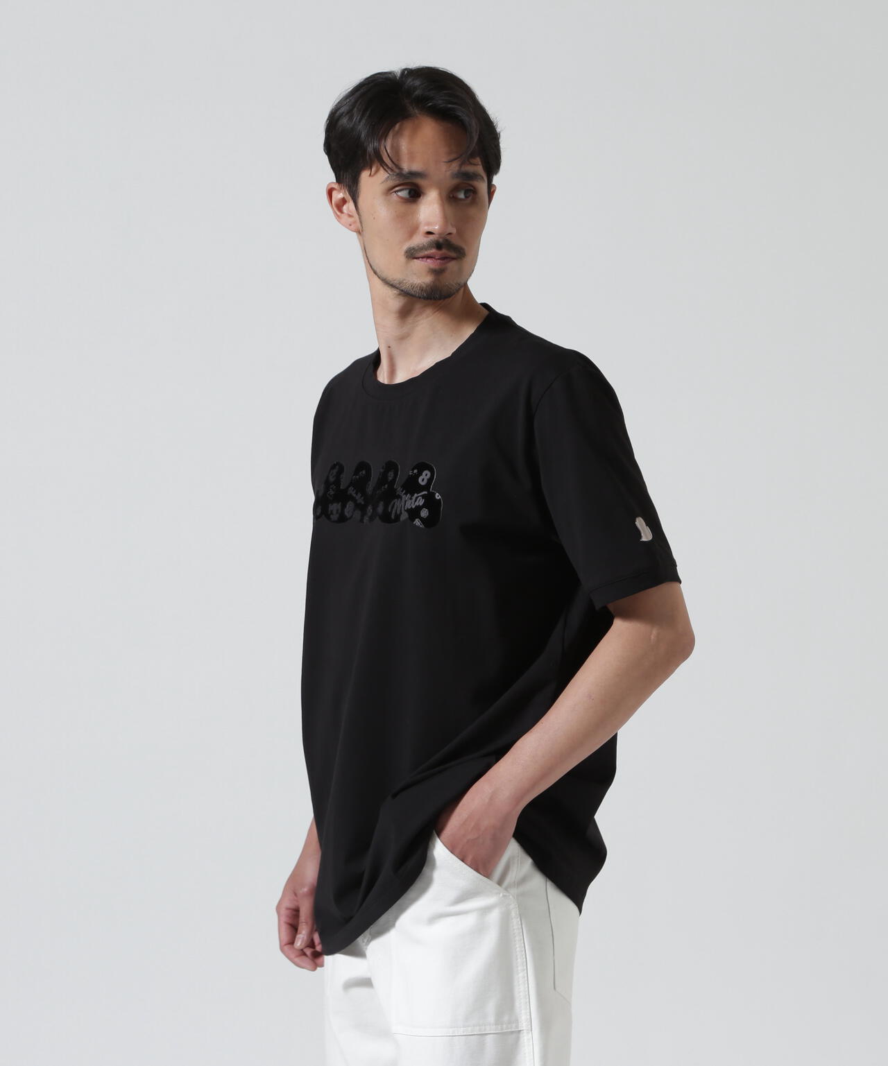 muta MARINE/ムータ マリン/別注フロッキーWAVE Tシャツ