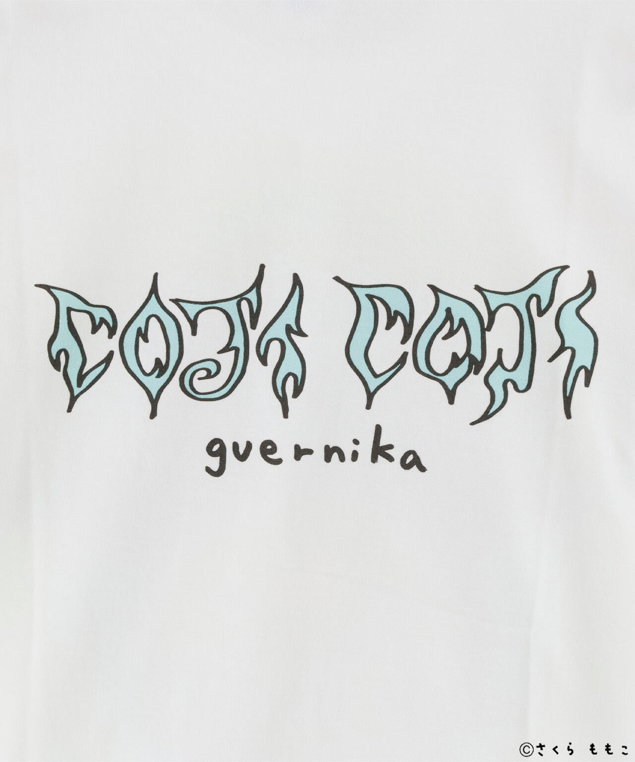 guernika/ゲルニカ/Drooping COJI-COJI Thumb Doll Spray T-shirt / White