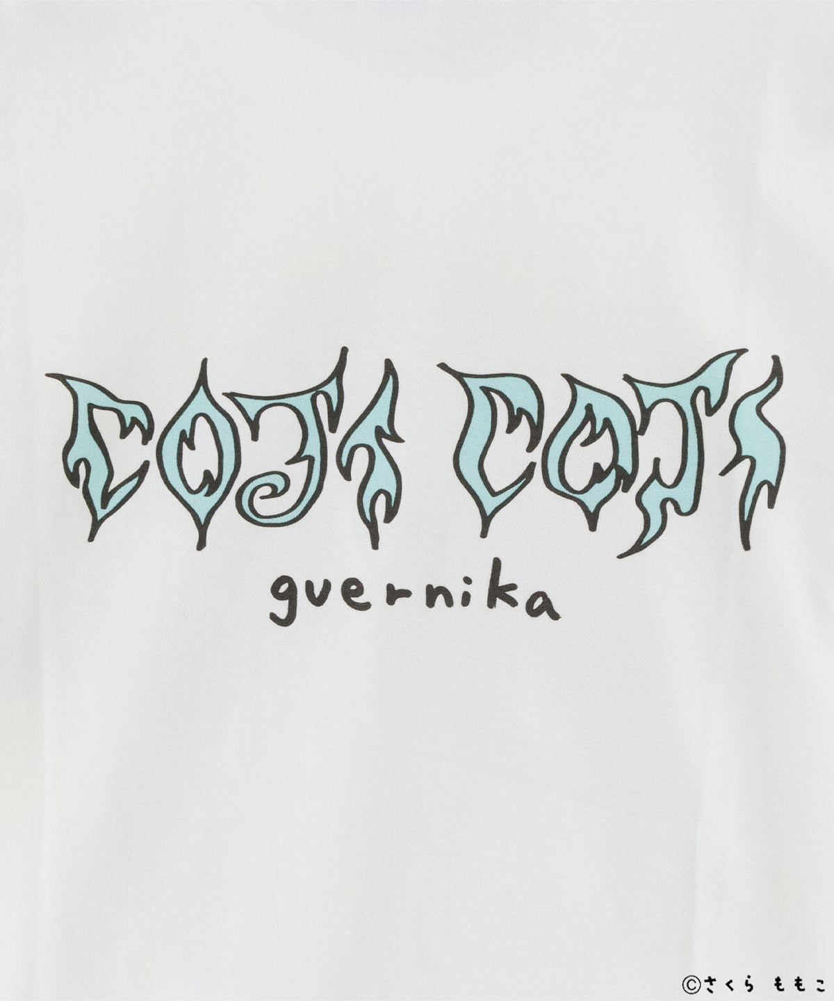 guernika/ゲルニカ/Drooping COJI-COJI Thumb Doll Spray T-shirt / White