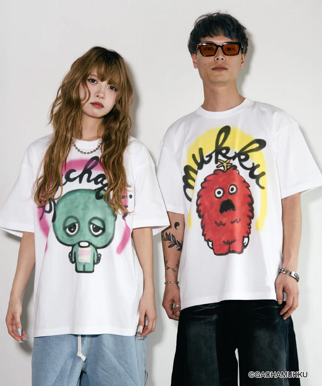 guernika/ゲルニカ/GACHAPIN Thumb Doll Spray T-Shirt