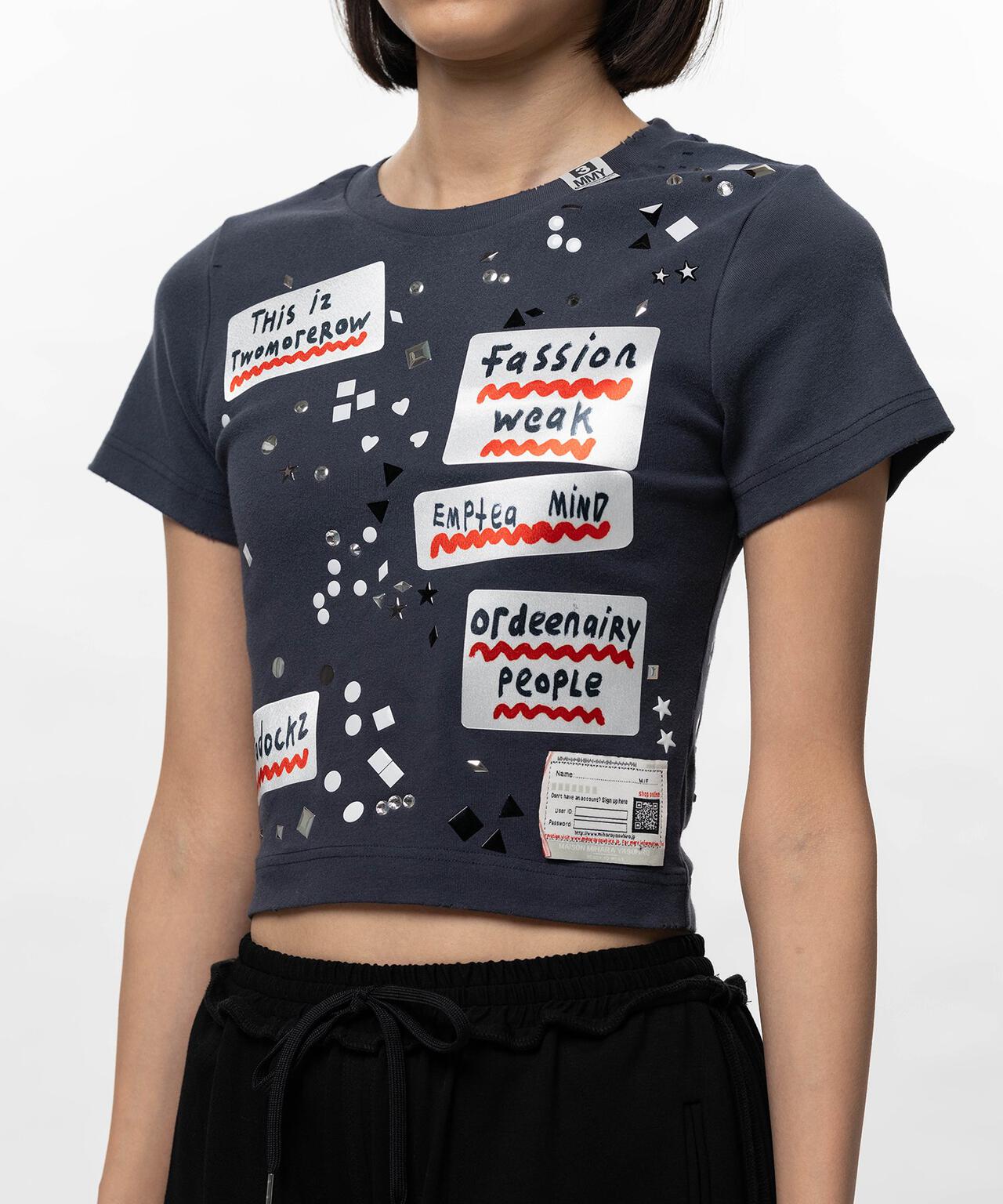 Maison MIHARAYASUHIRO/メゾン ミハラヤスヒロ/EMBELLISHED STICKER TEE