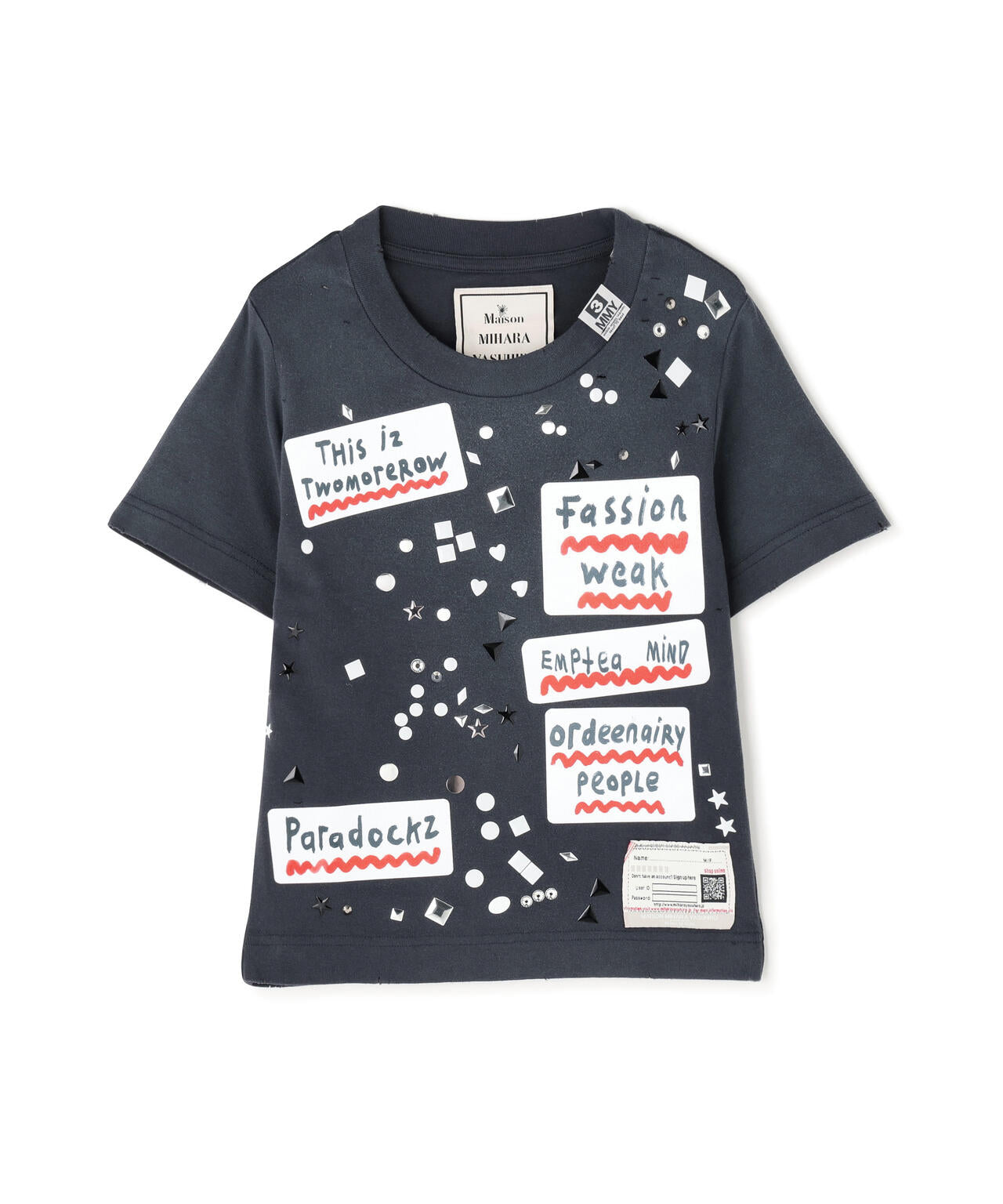 Maison MIHARAYASUHIRO/メゾン ミハラヤスヒロ/EMBELLISHED STICKER TEE