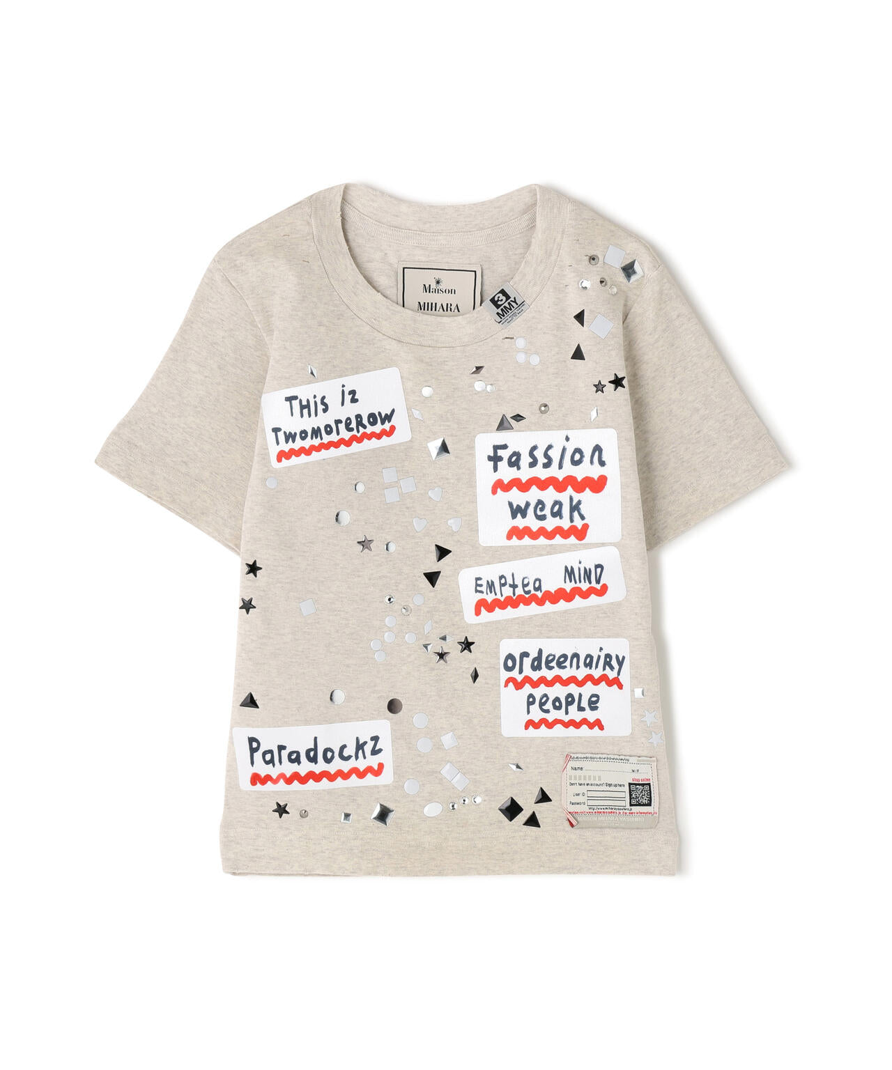 Maison MIHARAYASUHIRO/メゾン ミハラヤスヒロ/EMBELLISHED STICKER TEE