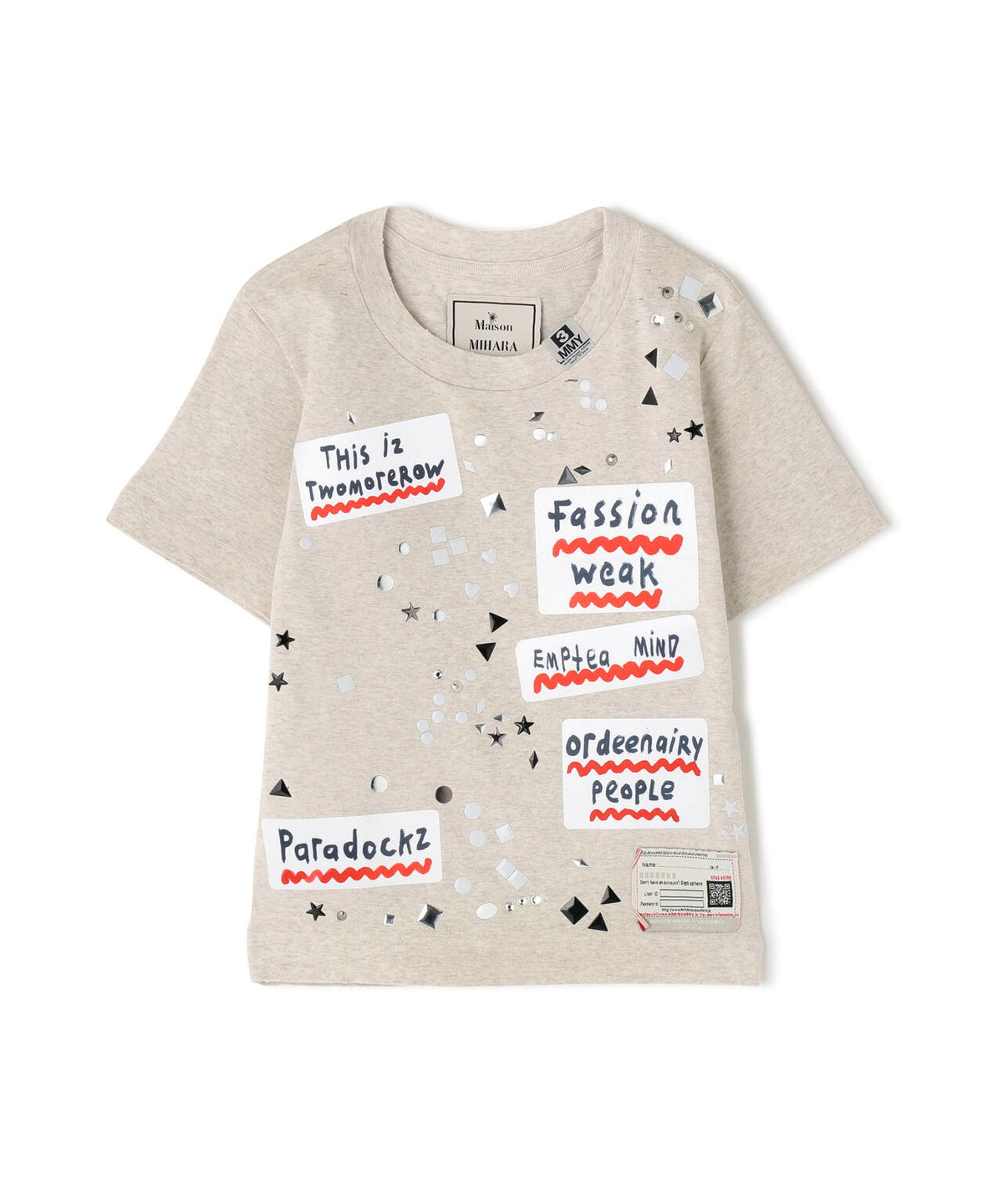 Maison MIHARAYASUHIRO/メゾン ミハラヤスヒロ/EMBELLISHED STICKER TEE