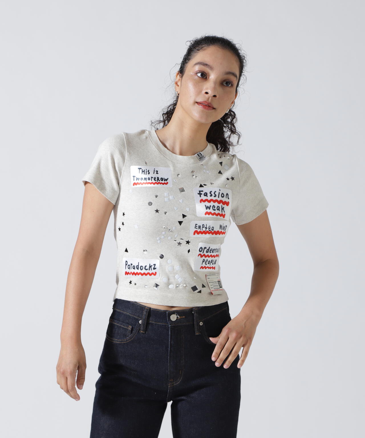 Maison MIHARAYASUHIRO/メゾン ミハラヤスヒロ/EMBELLISHED STICKER TEE