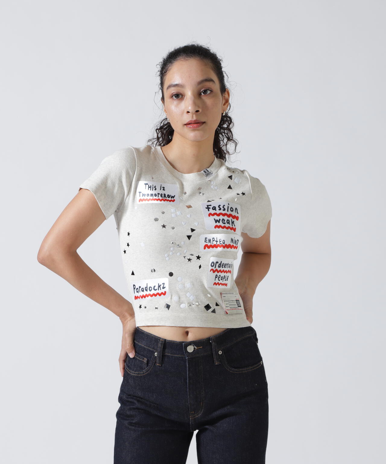 Maison MIHARAYASUHIRO/メゾン ミハラヤスヒロ/EMBELLISHED STICKER TEE