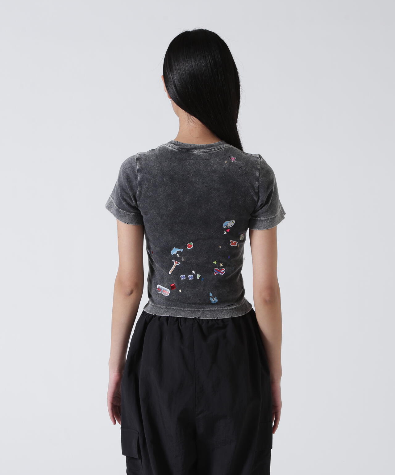Maison MIHARAYASUHIRO/メゾン ミハラヤスヒロ/Kids Sticker Bleached Mini T-shirt