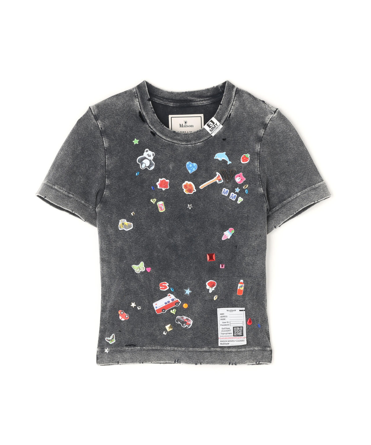 Maison MIHARAYASUHIRO/メゾン ミハラヤスヒロ/Kids Sticker Bleached Mini T-shirt