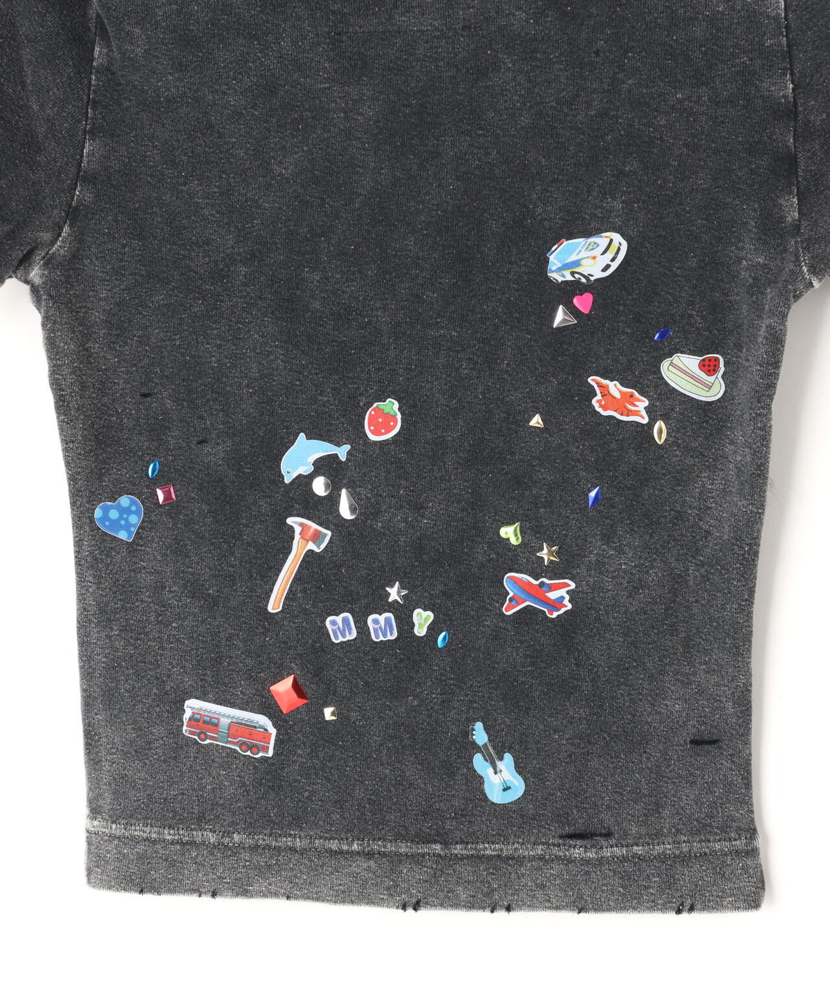 Maison MIHARAYASUHIRO/メゾン ミハラヤスヒロ/Kids Sticker Bleached Mini T-shirt