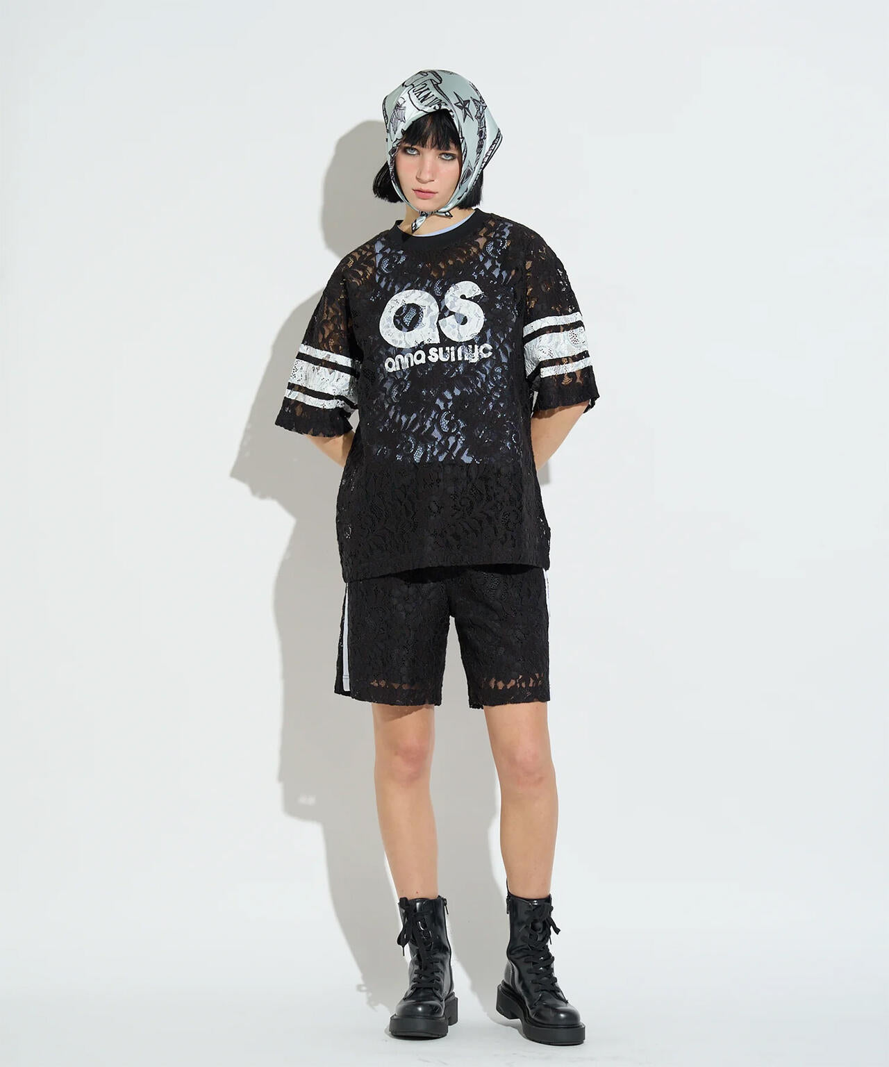 anna sui nyc/アナ スイ エヌワイシー/レースロゴTシャツ