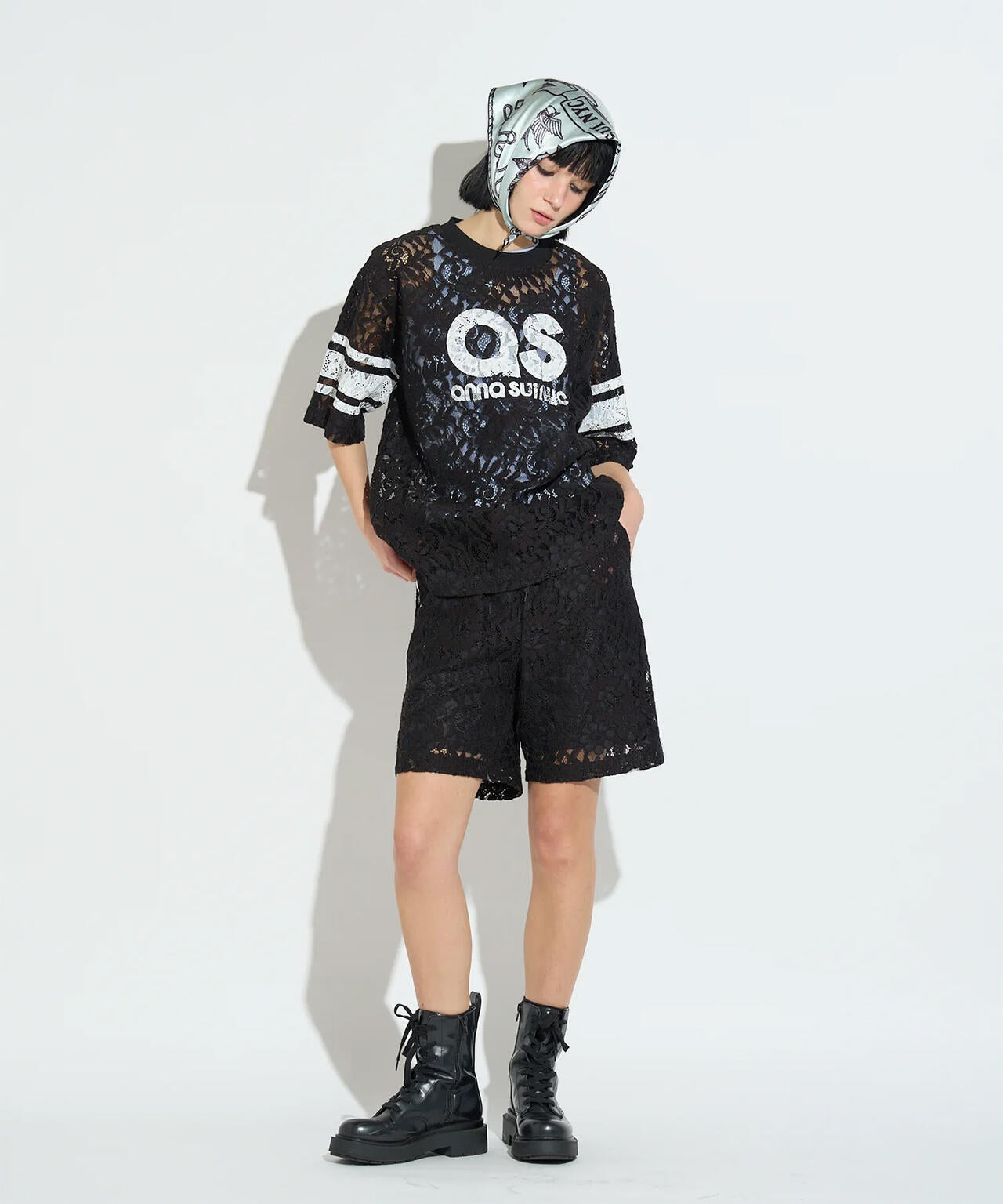 anna sui nyc/アナ スイ エヌワイシー/レースロゴTシャツ