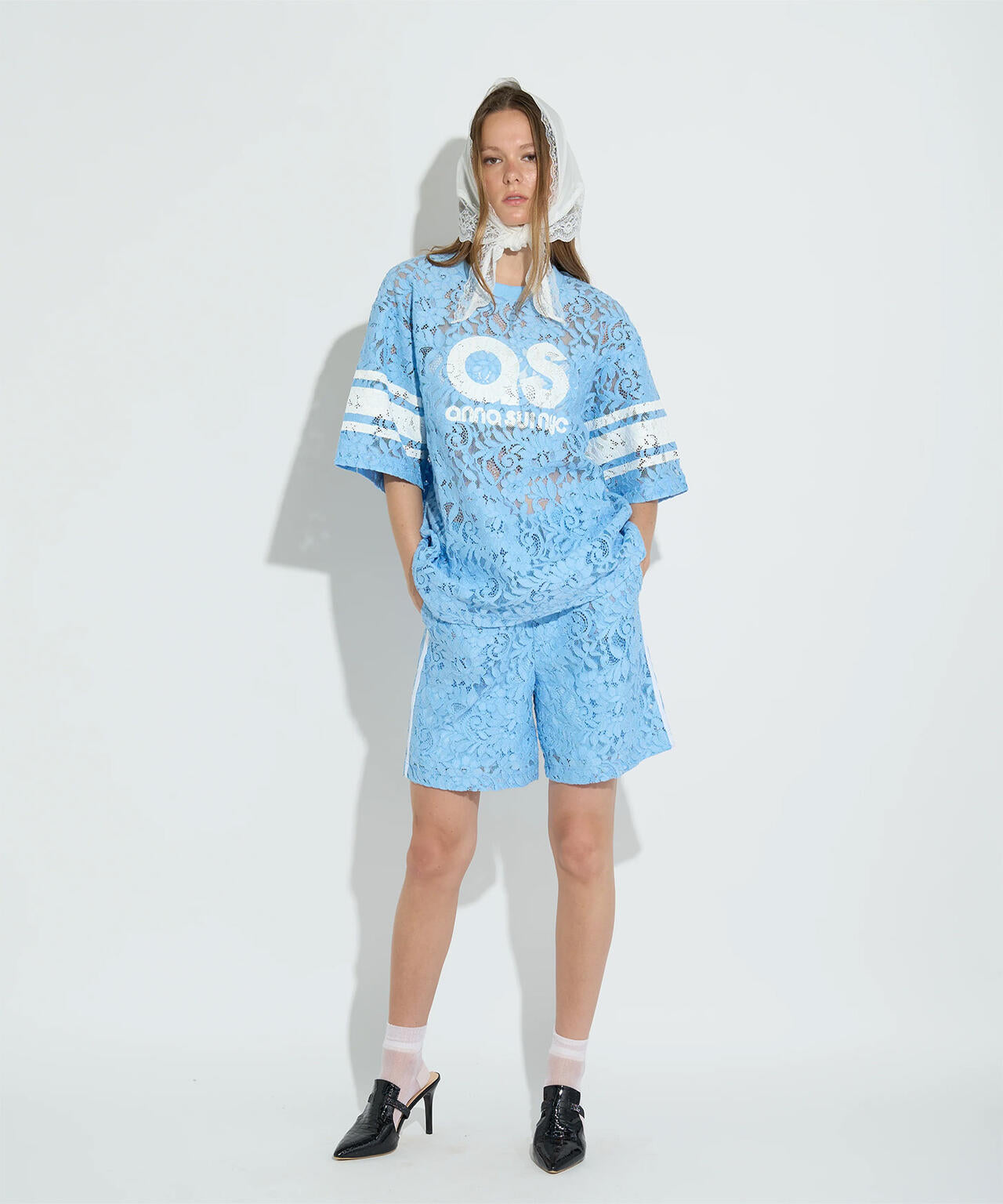 anna sui nyc/アナ スイ エヌワイシー/レースロゴTシャツ