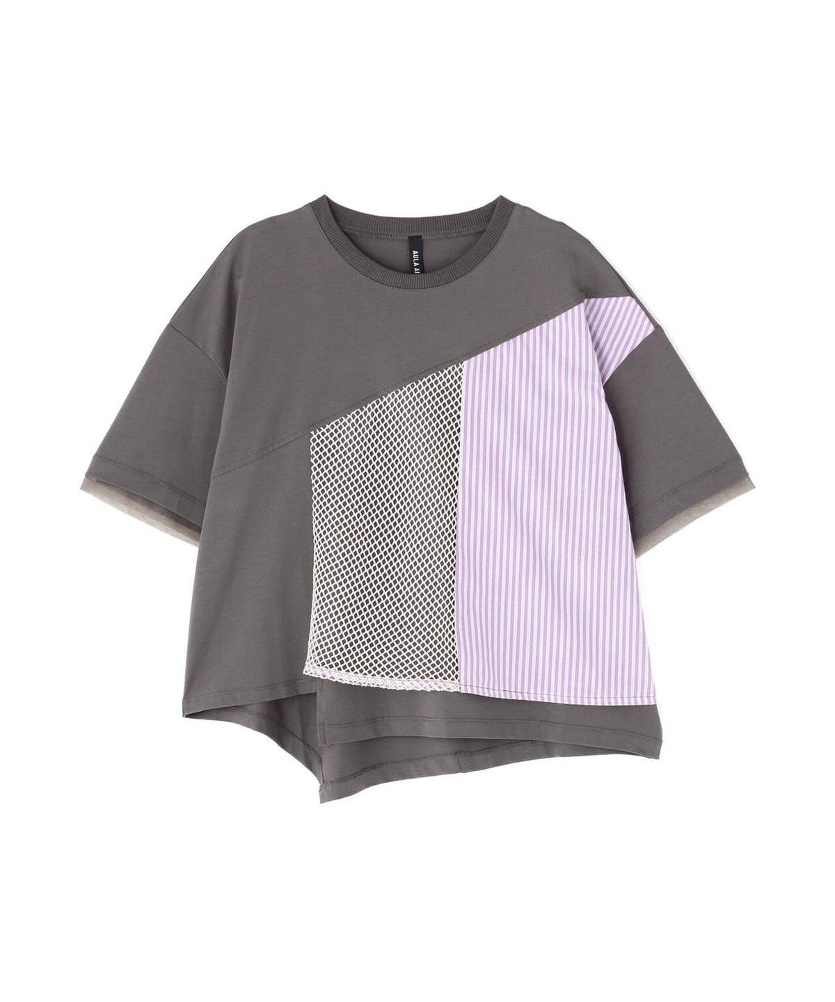 AULA AILA/アウラアイラ/別注メッシュコンビネーションTシャツ