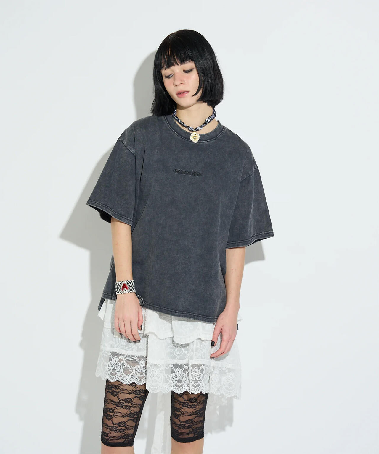 anna sui nyc/アナ スイ エヌワイシー/ラメロゴTシャツ