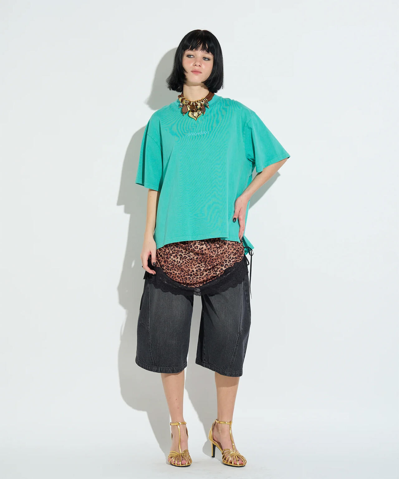anna sui nyc/アナ スイ エヌワイシー/ラメロゴTシャツ